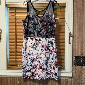 Floral Dress with Lace